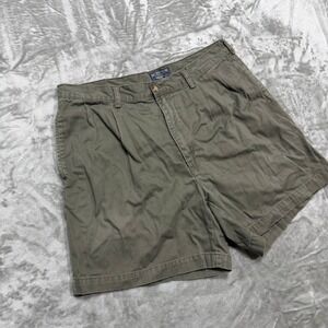 Polo Jeans Company Ralph Lauren Khaki Pleated Chino‎ Shorts Men Size 36